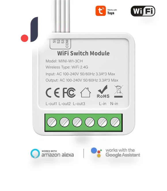 Mini 2/3/4 Gang Wifi Smart Switch — Smart Home Hubs & Controllers, Tuya