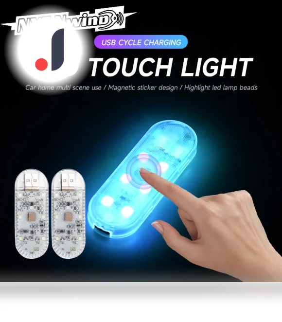 Mini Touch LED Car Light with USB Charging — Car Essentials, Timeless Home