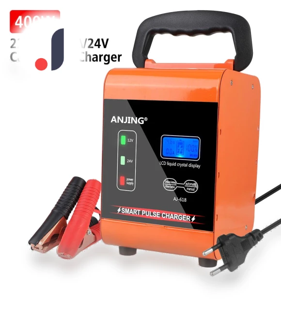 Powerful LED Display Smart Car Battery Charger — Battery Chargers, Rustic Elegance House