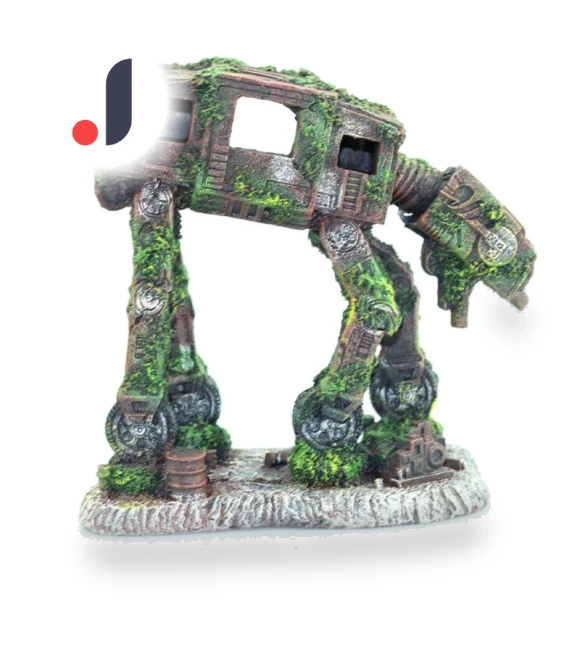 Robot Dog Shape Aquarium Landscape Decoration — Coral Decor, Simplistic Living Home