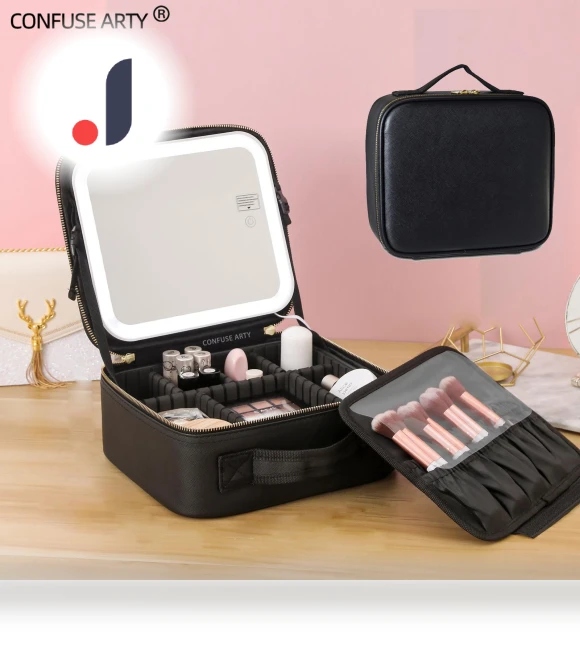 Smart Cosmetic Bag with LED Lighting — Cosmetic Cases, Light makeup