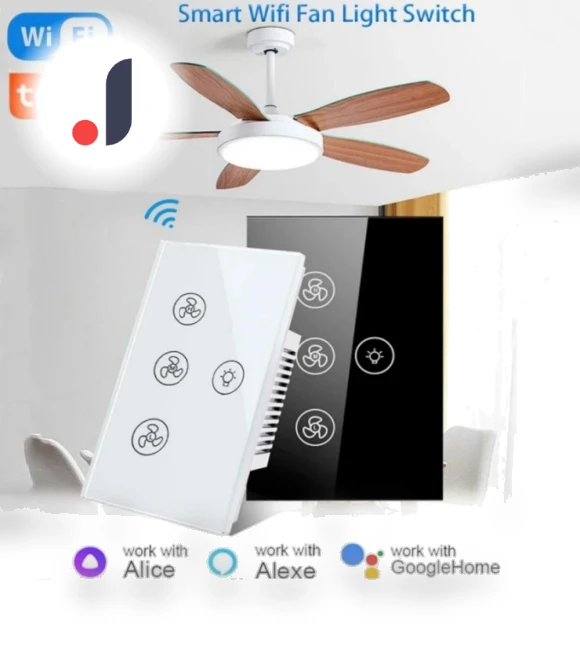 Smart Fan Light Switch — Ceiling Fan Wall Controls, Lntelligent Living Hall
