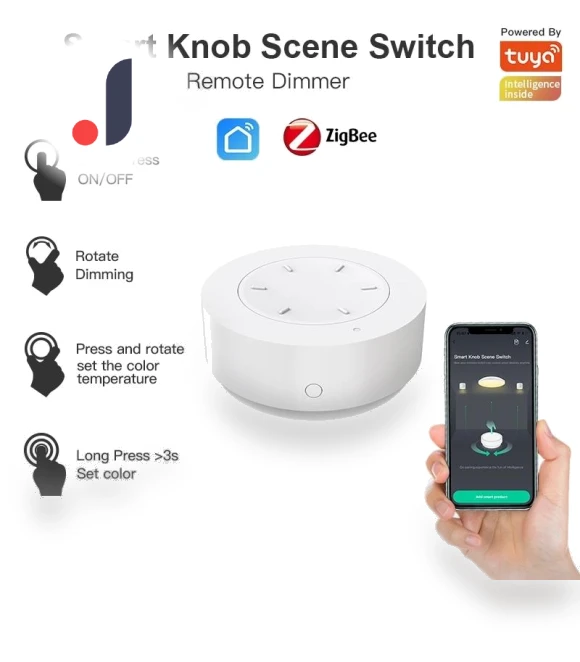 Smart Knob Scene Switch Dimmer — Smart Home Hubs & Controllers, HIMO Group
