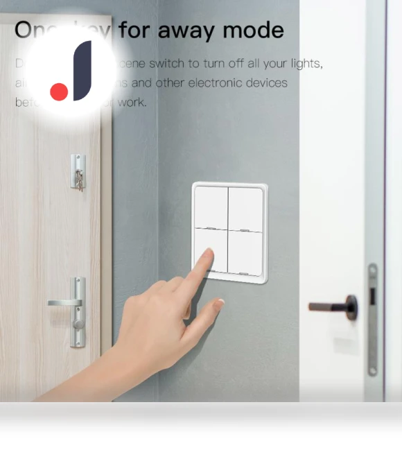 Smart Scene Switch 4 Gang — Smart Home Hubs & Controllers, AUBESS