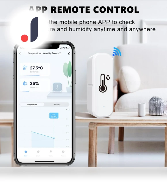 Smart Temperature and Humidity Sensor — Home Climate Control, Tuya