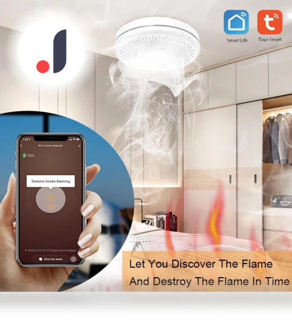 Smart WiFi Smoke and Carbon Monoxide Detector — Smoke & CO Detectors, Tuya