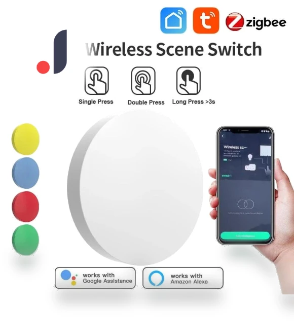 Smart Wireless Scene Switch Button — Smart Home Hubs & Controllers, HIMO Group