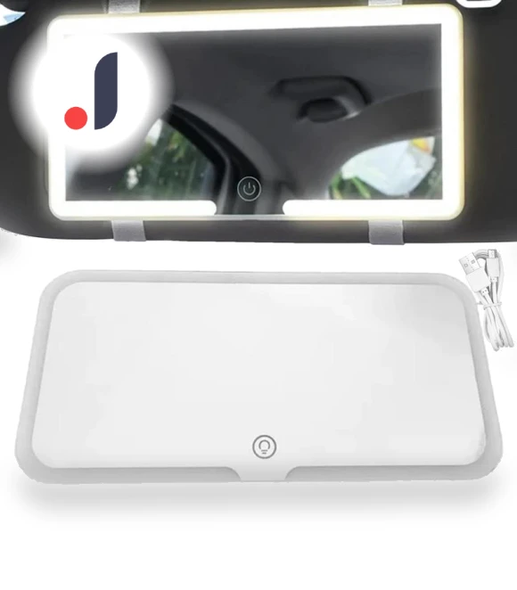 Touch Control Sun Visor Makeup Mirror — Interior Mirrors, Rustic Elegance House