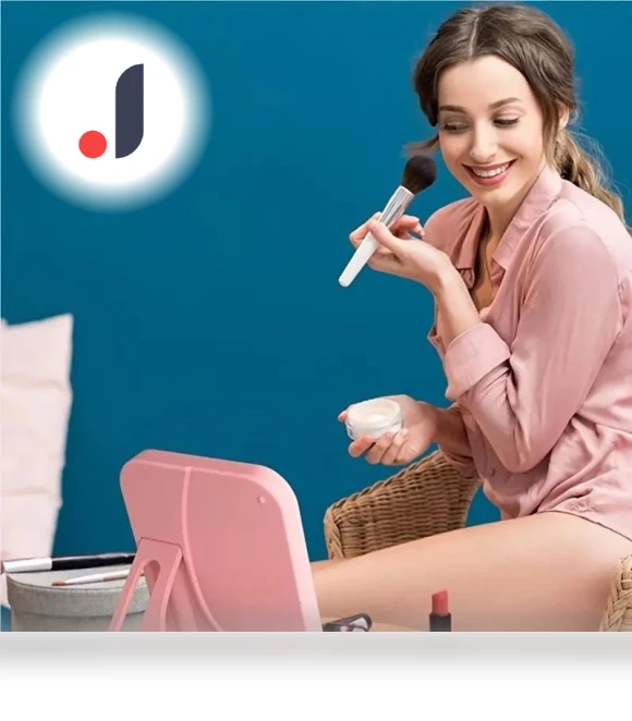 Touchscreen Makeup Mirror — Compact & Travel, Light makeup