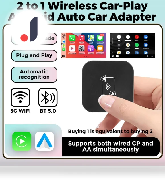 Wireless Carplay Android Auto Adapter — Car Accessories & Gadgets, Timeless Home