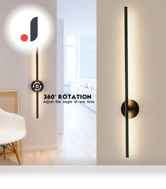 360° Rotating Touch Switch Dimmable LED Wall Light — Overhead Lighting, AE Selection