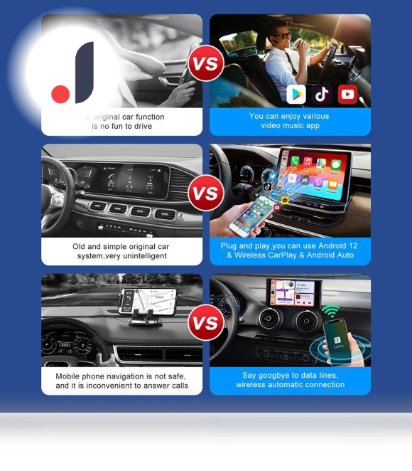 Android 13 Car AI Box Wireless Adapter — Stereo Receivers, Happy Home Mall