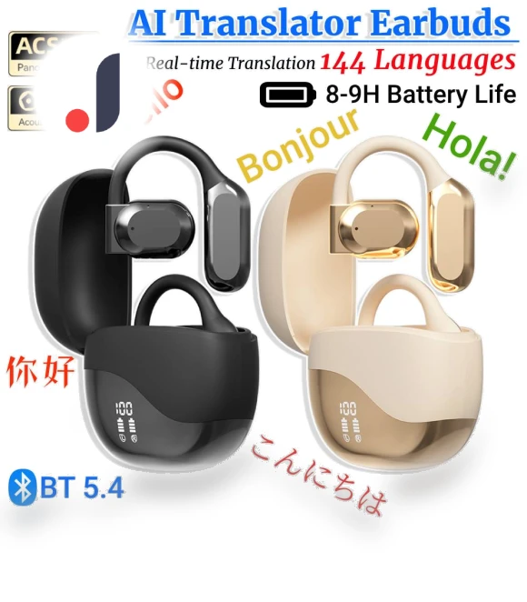 Bluetooth Earbuds with Real-Time AI Translation — Language Translators, Super Dream Home