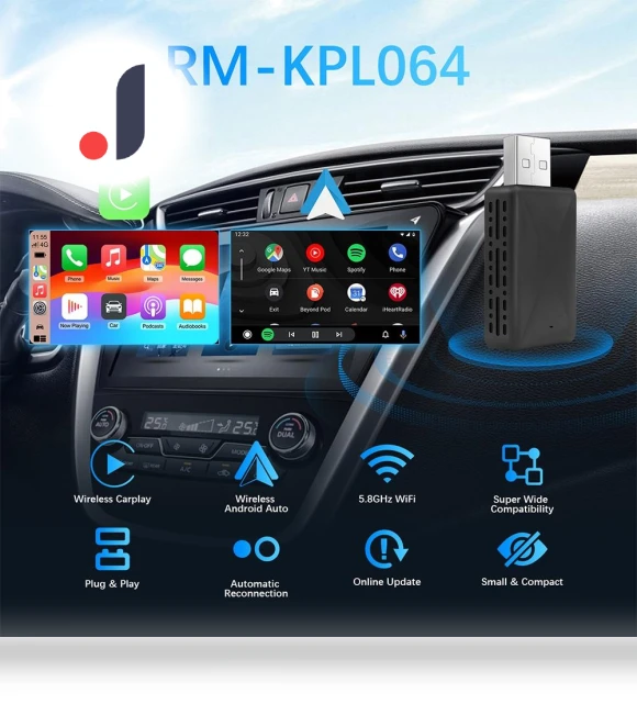 Carplay and Android Auto AI Box 2 in 1 Mini Adapter — Stereo Receivers, Happy Home Mall