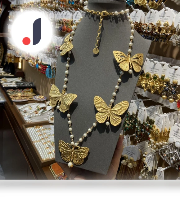 Golden Smart Butterfly Pearl Jewelry Set — Jewelry Sets, Fashion footsteps