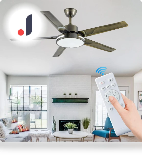 Modern ceiling fan with light — Ceiling Fans, Seahorse Home