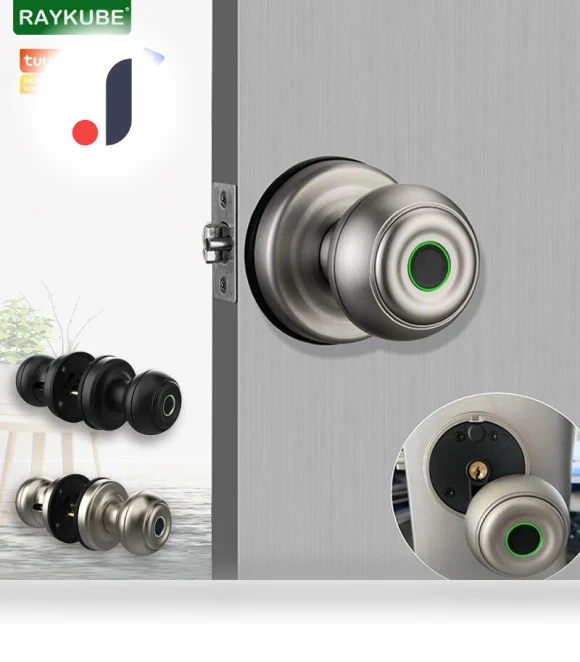 Round Fingerprint Handle Smart Lock — Locks, Super Dream Home