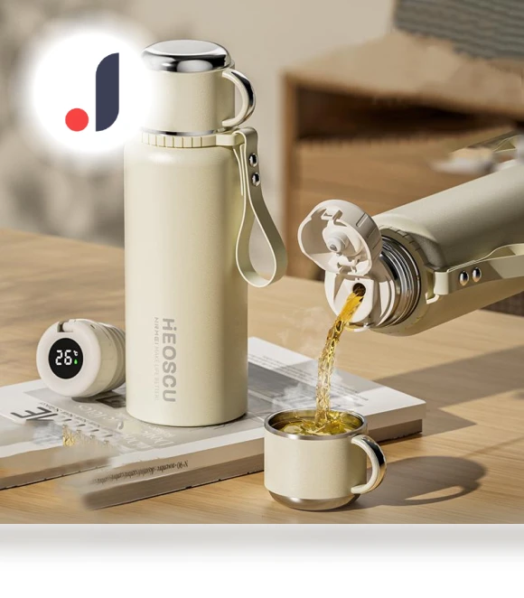 Smart Stainless Steel Thermo Mug — Travel Drinkware, Simplistic Living Home