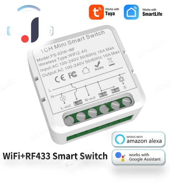 WiFi Smart Switch 16A Mini Breaker Relay — Smart Home Hubs & Controllers, Super Dream Home