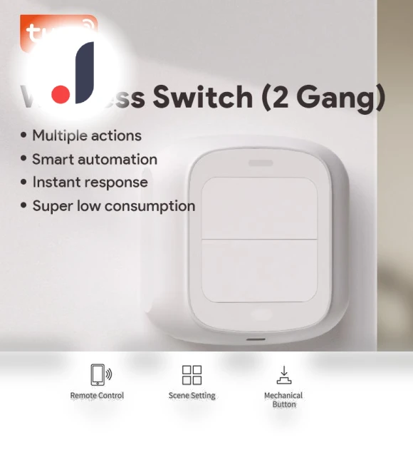 2 Gang Wireless Remote Control Switch Scene Controller — Smart Home Hubs & Controllers, Home Of Auto Parts