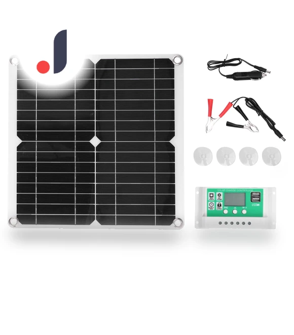 40W 18V Monocrystalline Silicon Flexible Solar Panel with 20A Solar Charge Controller — Solar & Wind Power, Aneng Diagnostic Tools