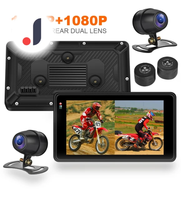 5-inch Wireless Carplay Android Auto Motorcycle Camera — Rearview Cameras for Cars, Simplistic Living Home