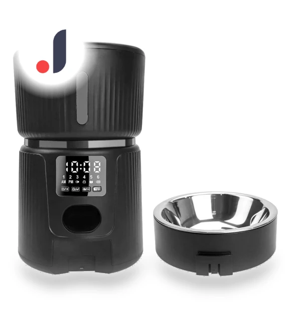 Automatic Pet Feeder with Stainless Steel Bowl — Feeders, Indoor Furniture
