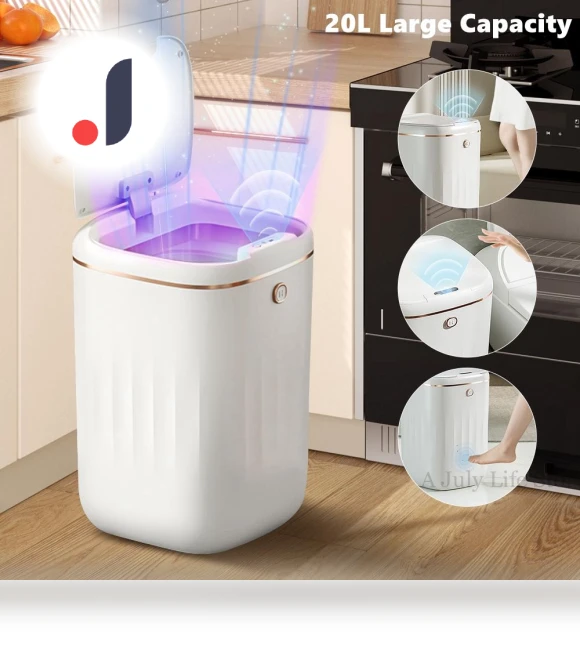 Automatic Trash Can with UV Light — Kitchen Cans, DC-HOME-4