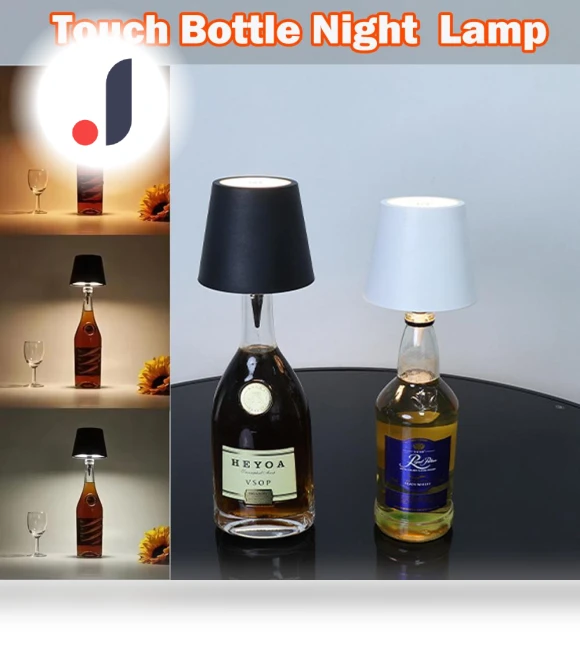 Bottle Lamp with Touch Control — Desk & Table Lighting, JOHO
