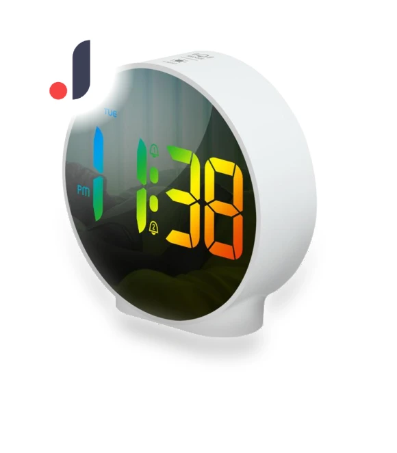 Colorful Mini Digital Alarm Clock with Weekday Display — Alarms & Clocks, DC-HOME-4