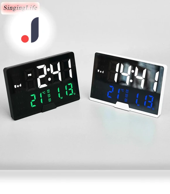 Digital Alarm Clock with Voice Control — Alarm, Seahorse Home