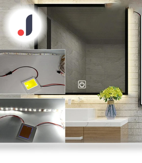 LED Backlit Bathroom Mirror with Touch Switch — Bathroom, Home Furnishing Department Mall