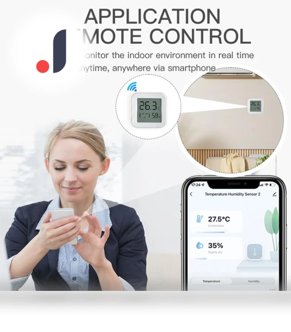 Mini LCD Smart Temperature and Humidity Sensor — Home Climate Control, Home Textile Home Decoration