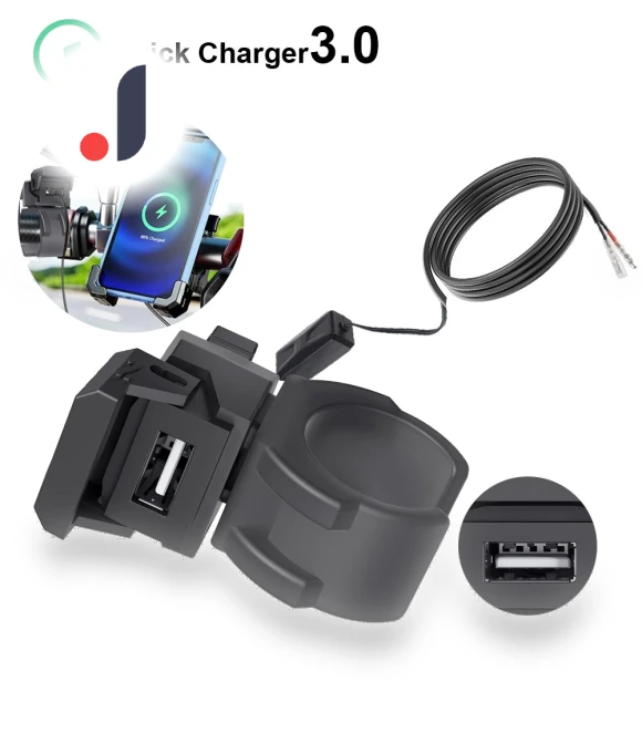 Multifunctional USB Type C Port Socket Phone Charging Motorcycle Battery Charger — Chargers, JOHO