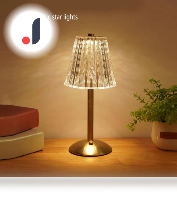 Retro Crystal Bedside Table Lamp — Desk & Table Lighting, JOHO - CarGear