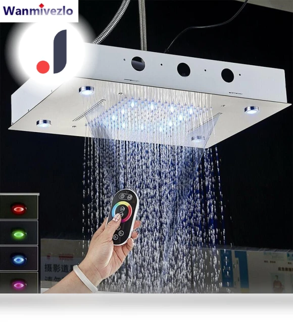 Shower Head with Matte Ceiling and LED Lighting — Fixed, JOHO