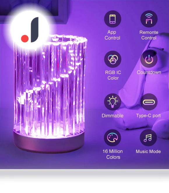 Smart LED Crystal Night Light — Night Lights, Home Textile Home Decoration