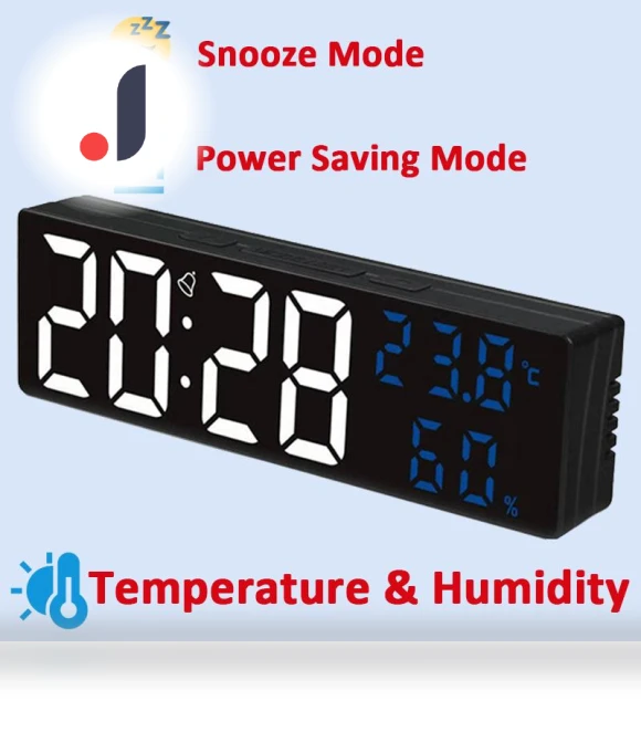 Smart LED Electronic Wall Clock — Clocks, Seahorse Home