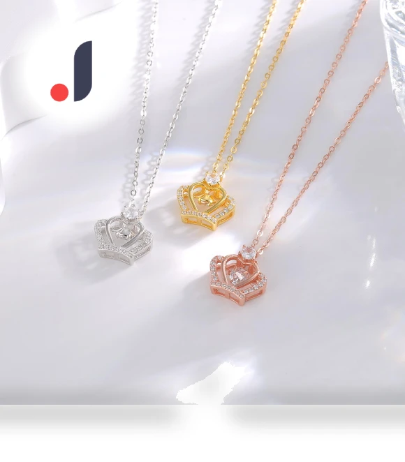 Smart Little Crown Pendant with Beating Heart — Smart Jewelry, Fashion footsteps