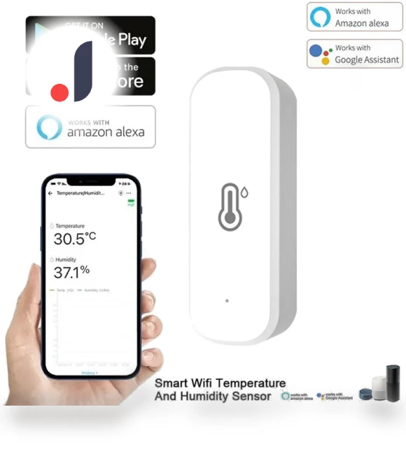 Smart Temperature and Humidity Sensor — Home Climate Control, Good Household Items
