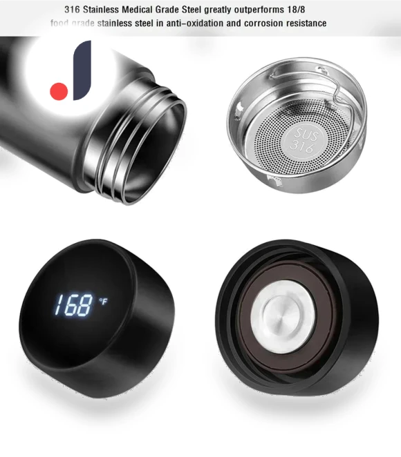 Smart Temperature Display Vacuum Insulated Cup — Beverage Warmers, Home Furnishing Department Mall