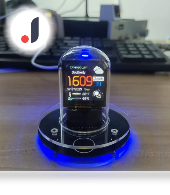 Smart Wifi Glow DIY Cyberpunk Style Digital Desk Clock — Clocks, Good Figure