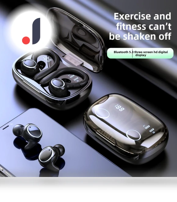Sports Bluetooth Headset TWS with Hanging Earplug — Bluetooth Headsets, QUEED