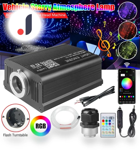 16W Flickering RGBW Fiber Optic Star Ceiling Light Kit — Fiber Optics, Auto Accessories Home