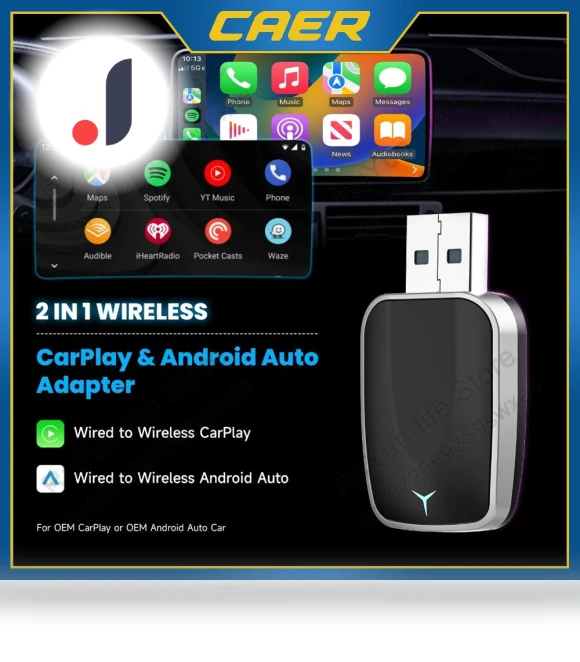 2 in 1 Wireless CarPlay Android Auto Adapter Smart Box — Phone Accessories, Auto Accessories Home