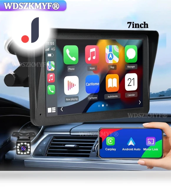 7-inch Car Radio with Wireless CarPlay & Android Auto — Stereo Receivers, Auto Accessories Home