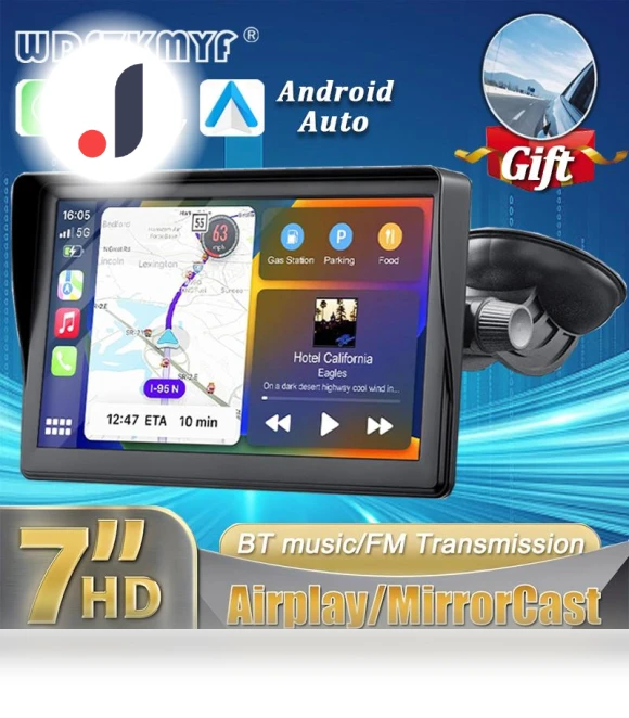 7-inch Wireless Carplay Android Auto Car Radio Multimedia Player — Stereo Receivers, Auto Accessories Home