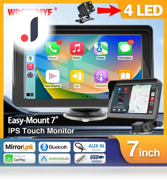 7-inch Wireless CarPlay Android Auto Car Radio Multimedia Video Player — Stereo Receivers, Auto Accessories Home
