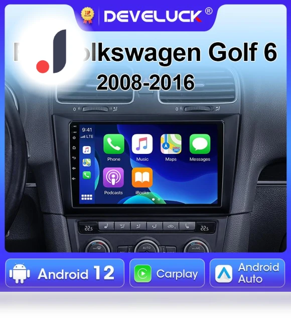 Android 12 Car Radio for Volkswagen VW GOLF 6 — Stereo Receivers, Auto Accessories Home