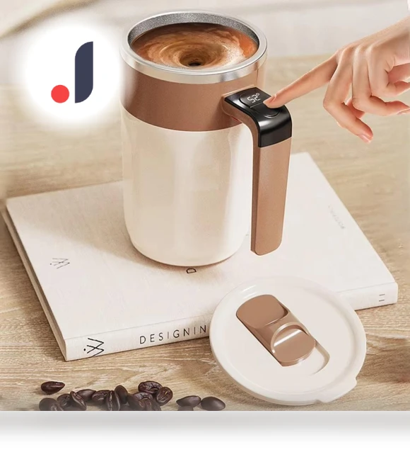 Automatic Magnetic Mixing Mug with LCD Display — Beverage Warmers, DC-HOME-4